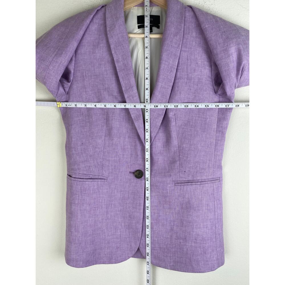 J.Crew Parke Linen Blazer Lilac Stretch Career Jacket Size 4 - Picture 14 of 14